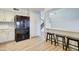 Modern kitchen with black refrigerator and white cabinets at 3134 E Mckellips Rd # 168, Mesa, AZ 85213