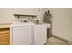 Convenient laundry area with washer, dryer, and storage at 3134 E Mckellips Rd # 168, Mesa, AZ 85213