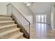 Interior view of carpeted stairs and hardwood floor at 3134 E Mckellips Rd # 168, Mesa, AZ 85213