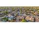 Wide aerial view of neighborhood, highlighting a home with pool at 4601 E Peak View Rd, Cave Creek, AZ 85331