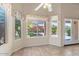 Breakfast nook with view of backyard at 4601 E Peak View Rd, Cave Creek, AZ 85331