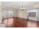 Formal dining room with hardwood floors and large windows at 4601 E Peak View Rd, Cave Creek, AZ 85331