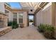 Private courtyard with gate leading to backyard oasis at 5045 S Mingus Pl, Chandler, AZ 85249