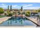 Inviting backyard pool with a waterfall and spa at 5045 S Mingus Pl, Chandler, AZ 85249