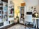 Bright home office features built-in shelving and a workspace at 6318 N 14Th St, Phoenix, AZ 85014