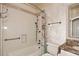 Bathroom with shower/tub combo and granite countertop at 8911 E Rusty Spur Pl, Scottsdale, AZ 85255