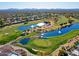 Aerial view of golf course with water features at 23335 N Country Club Trl, Scottsdale, AZ 85255