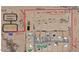 Aerial view of land with three adjacent lots available for sale at 24520 W Duane Ln, Wittmann, AZ 85361