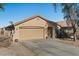 Tan single story house with attached garage and landscaping at 2716 W Allens Peak Dr, San Tan Valley, AZ 85144