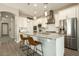 Island kitchen with stainless steel appliances and white cabinets at 3146 E Sagebrush St, Gilbert, AZ 85296