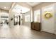 Open concept living area with light wood-look floors at 3146 E Sagebrush St, Gilbert, AZ 85296