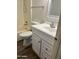 Clean bathroom with a vanity, toilet, and bathtub at 520 N Stapley Dr # 290, Mesa, AZ 85203