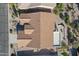 Bird's-eye view of a house with tile roof and backyard patio at 5363 S Emerald Desert Dr, Gold Canyon, AZ 85118