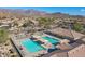 Community pool and spa with mountain views at 5363 S Emerald Desert Dr, Gold Canyon, AZ 85118