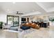 Open concept living room and kitchen with stylish furnishings at 7032 E Dreyfus Ave, Scottsdale, AZ 85254