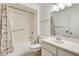 Clean bathroom with shower/tub combo and vanity at 13232 N 98Th Ave # N, Sun City, AZ 85351