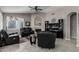 Living room with fireplace, recessed lighting, and comfortable seating at 15415 S 37Th Pl, Phoenix, AZ 85044