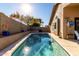 Inviting backyard pool with patio furniture and landscaping at 15415 S 37Th Pl, Phoenix, AZ 85044