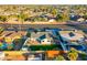 Aerial view showing house and pool in neighborhood at 1860 S 24Th St, Mesa, AZ 85204