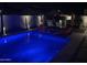 Night view of a relaxing pool with blue lighting at 21002 E Mayberry Rd, Queen Creek, AZ 85142