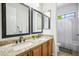 Bathroom with granite countertop and double sinks at 2207 W Hidden Treasure Way, Phoenix, AZ 85086