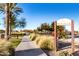 Entrance to Meridian community with walking path at 22643 E Stonecrest Dr, Queen Creek, AZ 85142