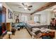 Large bedroom with a cowhide print comforter and ceiling fan at 37209 N 12Th St, Phoenix, AZ 85086