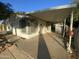 View of the mobile home's covered patio area at 3721 N Illinois Ave, Florence, AZ 85132