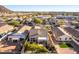 Aerial view of house and backyard, surrounded by other homes at 3818 N Lomond Cir, Mesa, AZ 85215