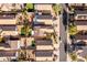 Aerial view of a house and surrounding neighborhood at 3818 N Lomond Cir, Mesa, AZ 85215