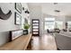 Bright and airy entryway with a modern console table and stylish decor at 4009 W Cielo Grande Rd, Glendale, AZ 85310