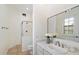 Chic bathroom with shower, toilet, modern vanity, and bright mirror at 4430 N 22Nd St # 1, Phoenix, AZ 85016