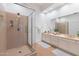 Large bathroom with double vanity and walk-in shower at 4430 N 22Nd St # 1, Phoenix, AZ 85016