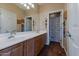 Clean bathroom with double vanity and shower/tub combo at 5227 W Desperado Way, Phoenix, AZ 85083