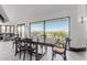 Bright dining room featuring a modern table and mountain views at 5655 N Camelback Canyon Dr, Phoenix, AZ 85018