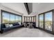 Beautiful living room with bay window and custom sofa at 5655 N Camelback Canyon Dr, Phoenix, AZ 85018