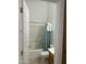 Clean bathroom with shower/tub combo and vanity at 603 W Sierra Vista Dr, Apache Junction, AZ 85120