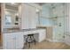 Elegant bathroom with double vanity and large shower at 8220 N 15Th Ave, Phoenix, AZ 85021