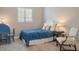 Bedroom with blue bedding and a writing desk at 8220 N 15Th Ave, Phoenix, AZ 85021