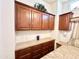 Bedroom featuring built-in cabinets and a ceiling fan at 840 S Aquamarine Dr, Apache Junction, AZ 85119