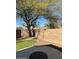 Landscaped backyard with patio and mountain views at 8498 W Maya Dr, Peoria, AZ 85383