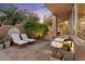 Relaxing patio with lounge chairs and seating at 10758 E Tamarisk Way, Scottsdale, AZ 85262