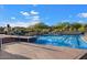 Resort-style pool with lap lanes and spa at 10758 E Tamarisk Way, Scottsdale, AZ 85262