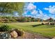 Scenic putting green with seating area at 10758 E Tamarisk Way, Scottsdale, AZ 85262