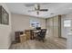 Bright home office features built-in cabinets and wood-look flooring at 13034 N 98Th Dr, Sun City, AZ 85351