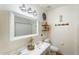 Bathroom boasts double sinks, a large mirror, and decorative accents at 15081 N 176Th Ln, Surprise, AZ 85388