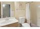 Simple bathroom with shower/tub combo, toilet and vanity at 1616 N 125Th Ln, Avondale, AZ 85392