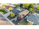 Aerial view of a mid-century modern home with solar panels at 1837 E Minnezona Ave, Phoenix, AZ 85016