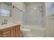 Clean bathroom with marble tile and bathtub at 232 S San Carlos St, Florence, AZ 85132