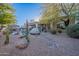 Desert landscaping with a pool, patio, and gazebo at 32029 N 19Th Ln, Phoenix, AZ 85085